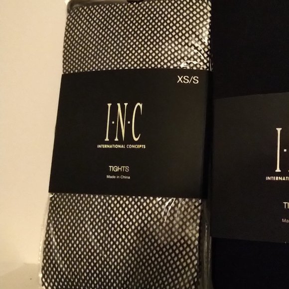 Small Black Fishnet INC tights sealed NWT fits 4'11"-5'6" up to 130lb XS/S $15 - Picture 1 of 5